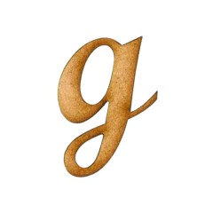 APLIQUE LETRA SCRIPT G - (Minúscula M) 